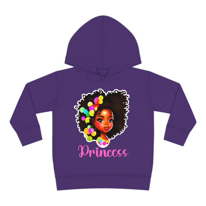 Toddler Pullover Fleece Hoody Princess African Black zdjęcie 6