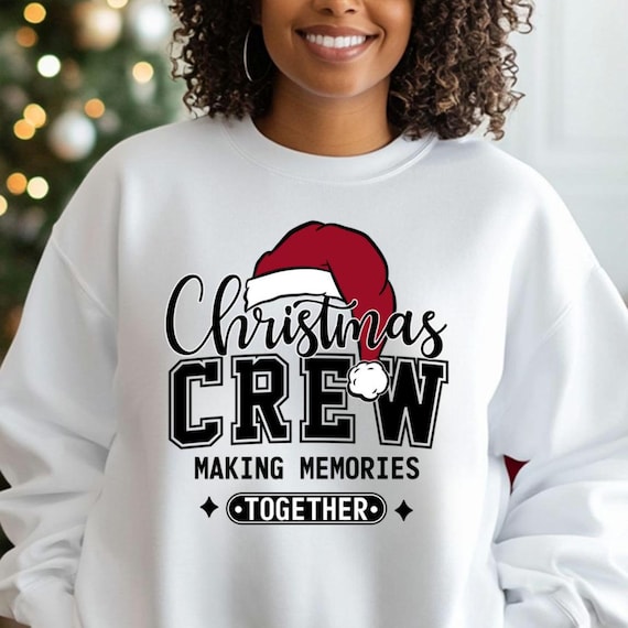Christmas Crew Unisex Heavy Blend™ Crewneck Sweatshirt, Holiday Family Outfit, Red White Christmas Sweater, Cute Xmas Top, Christmas Gifts