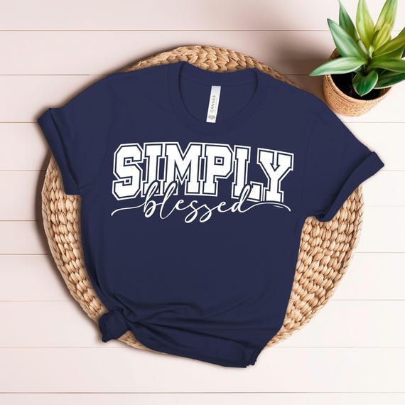 Simply Blessed Unisex Jersey Short Sleeve Tee, Blessed T-Shirt, Christian Shirt, Religious Gift, Christmas Tee, Church Apparel