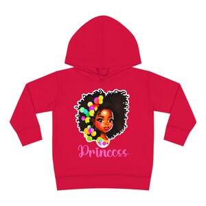 Toddler Pullover Fleece Hoody Princess African Black Girl image 8