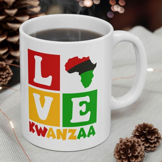 African American Coffee Mug, Kwanzaa Gift, Him & Her, 11oz, 15oz, Black Culture, African Pride, Black Power