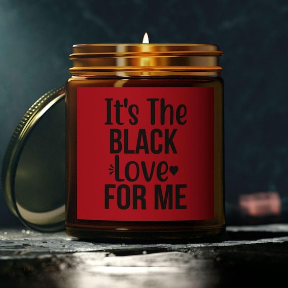Scented Candles, Valentine's Day Gift, Black Love, Afrocentric Home Decor, Gift for Him, Gift for Her, Black Valentines Day Candle, Coconut