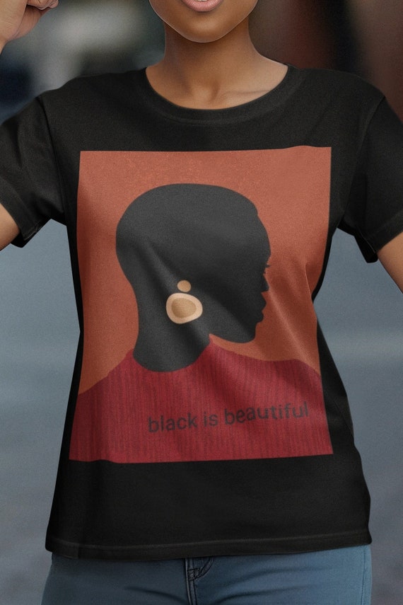 Shirts For Black Women, Gift For Her, Black is Beautiful Short Sleeve Women's/Unisex Jersey T-Shirt Runs Large