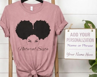 Personalized Afro Puff T-Shirt – Custom Melanin Queen Tee