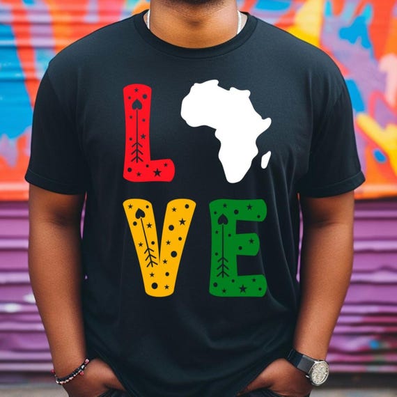 Love Africa Unisex Tee - Afrocentric Black Power Shirt for Christmas & Birthday, African Shirt