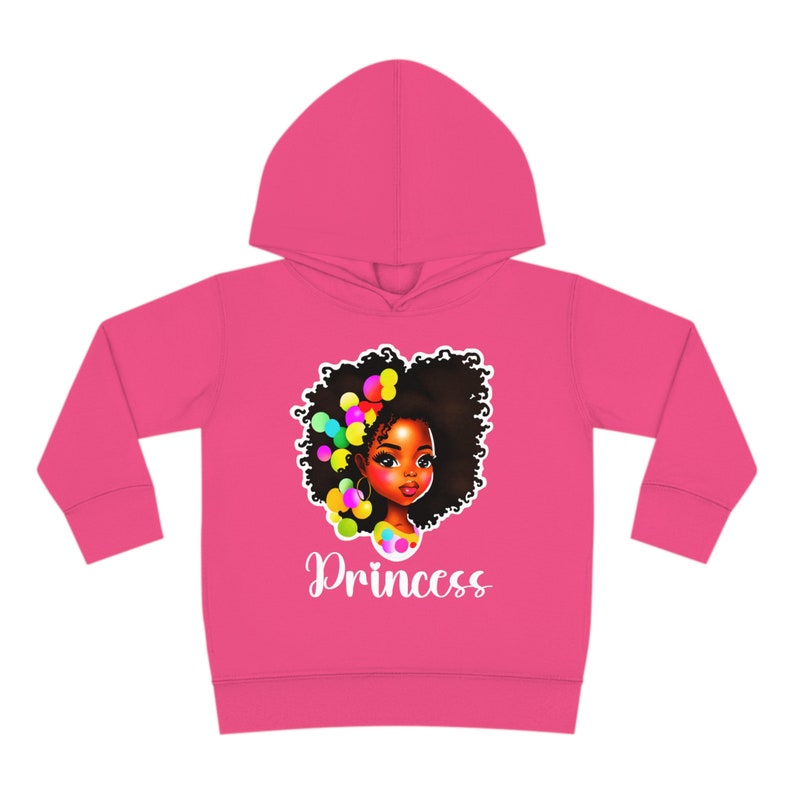 Toddler Pullover Fleece Hoody Princess African Black Girl image 3
