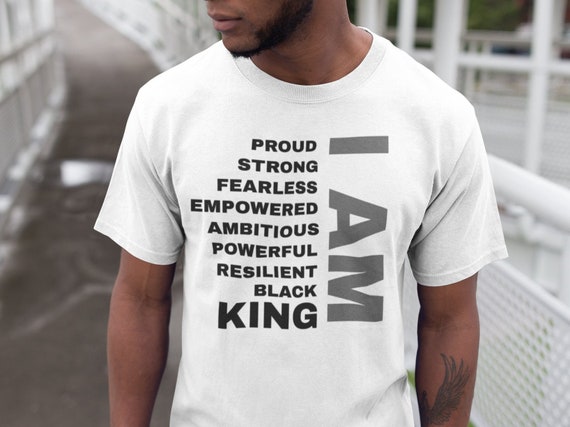 Shirt for Black Men, Father's Day Gift, Shirt For Him, Black King Men's Short Sleeve T-Shirt, White