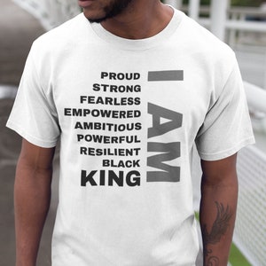 Black Men's T-Shirt Black King Jersey Short Sleeve T-Shirt zdjęcie 1