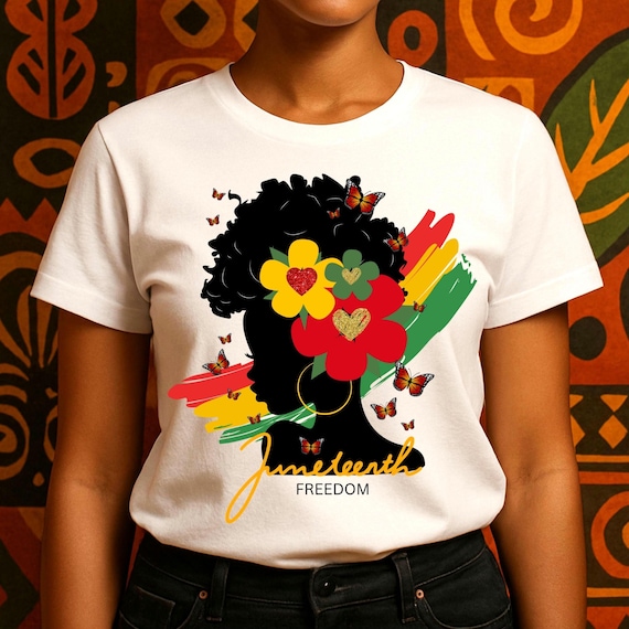 Juneteenth Unisex Tee, Black People T-Shirt, Afrocentric Freedom Shirt, African American Top, Black Culture Apparel, Inspirational, Cute