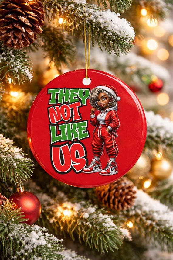 Afrocentric Christmas Ornament – "They Not Like Us" Holiday Decor