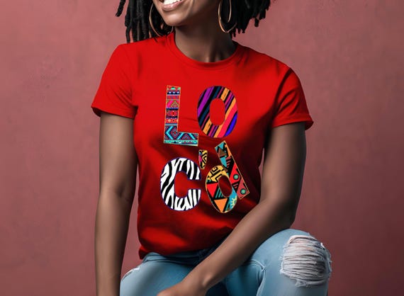 Loc'd Unisex Tee, Dreadlocks Fashion Shirt, Afrocentric Apparel, Black Pride T-Shirt, Nature Hair Gift, Ethnic Urban Fashion