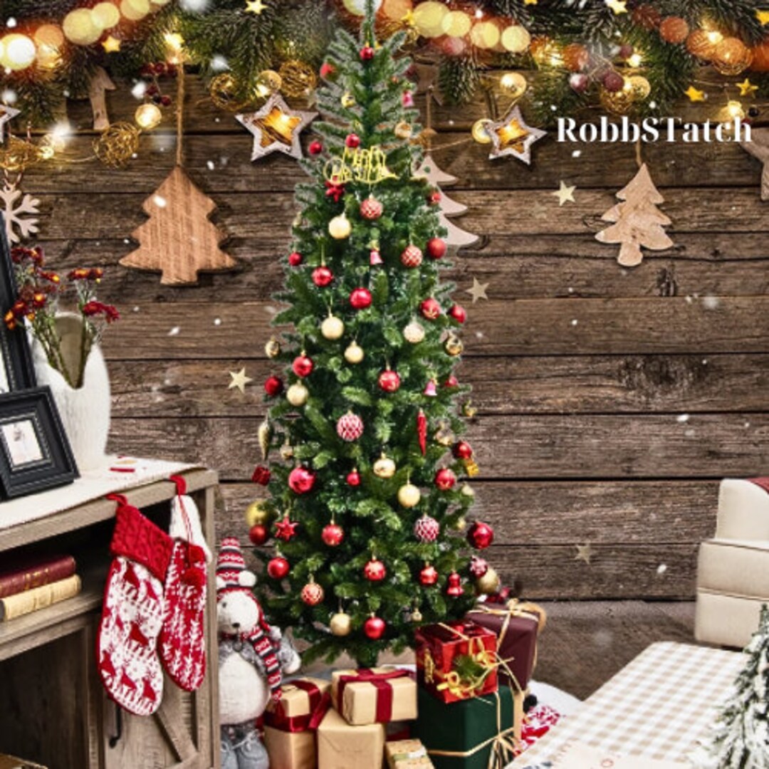 Prelit 6 Foot Pencil Tree With a Hinge 10 Lighting Modes Etsy