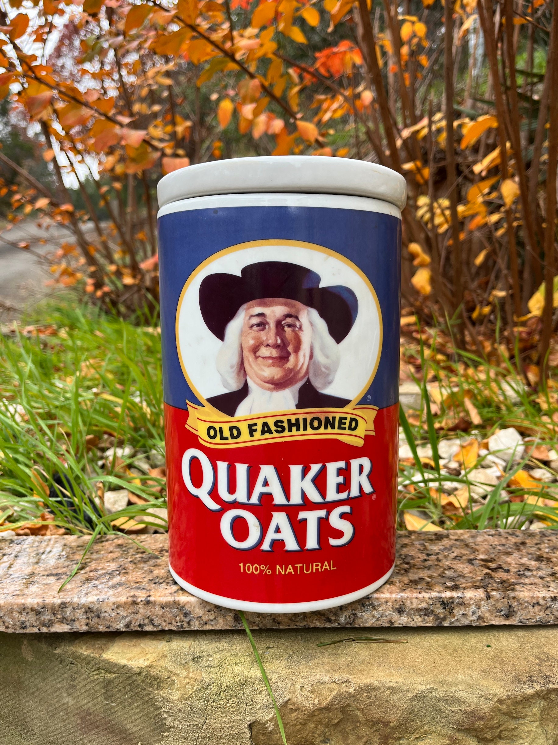 PRICE LOWERED RARE ORIGINAL 1896 Quaker Oats Container Like Cracker Barrel  Decor