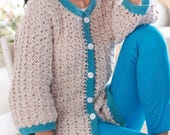 Cluster Stitch Crochet Cardigan Pattern – DIY Textured Sweater PDF Download