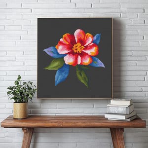 Cross Stitch Pattern PDF: Watercolor Bloom, Embroidery, Wall Decor, Easy Design, DMC, Watercolor Chart, Floral, Digital Download, Flowers