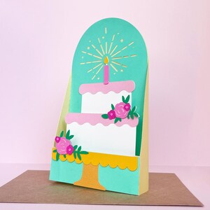 Birthday Card SVG, Pop up Card SVG, DIY Card for Cricut & Silhouette, 3d card, instant download image 2