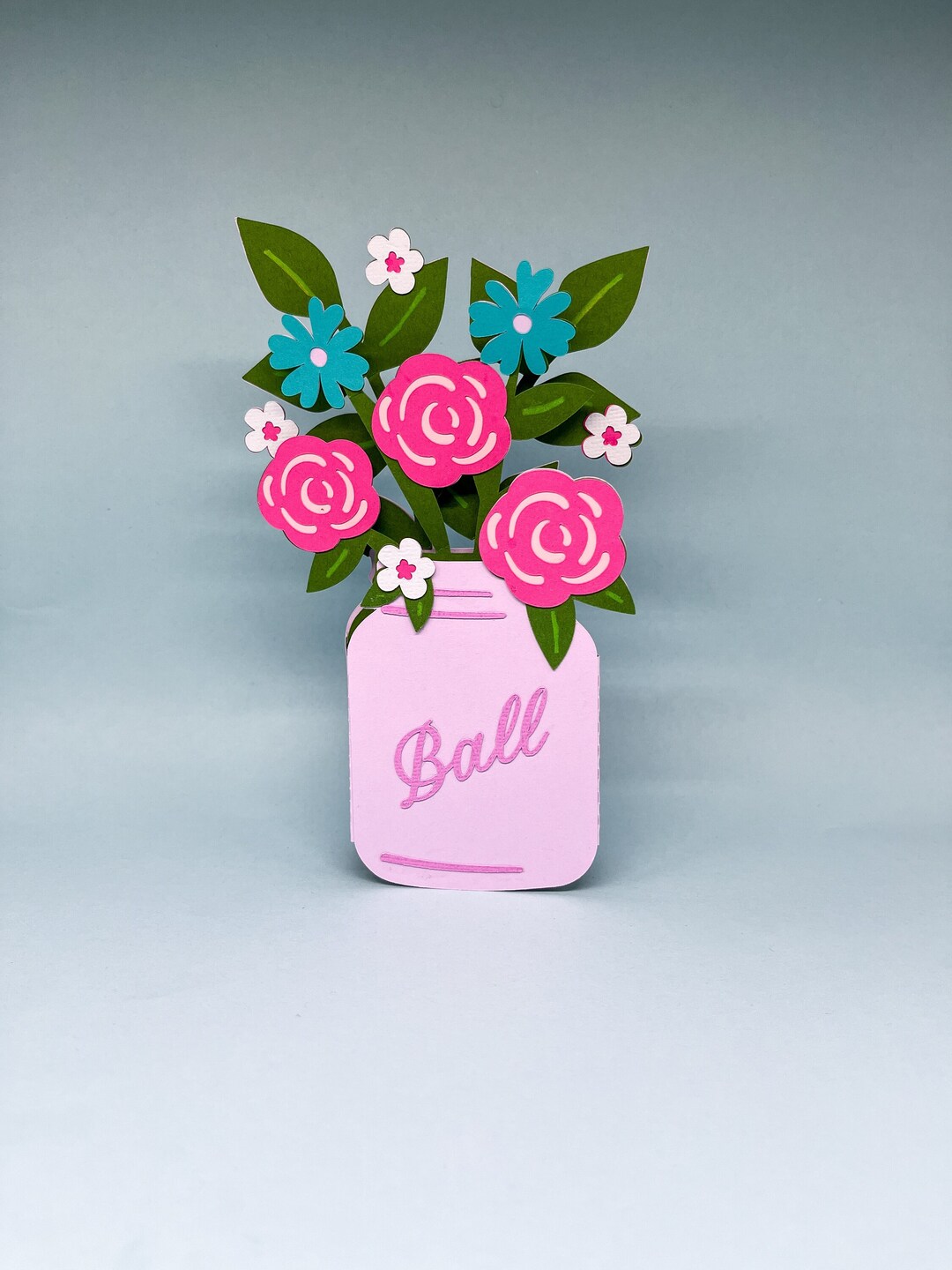 Flower Bouquet Svg, Pop up Card Svg, Flower Vase Svg, Wildflower Svg