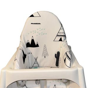 Seat cushion WASHABLE compatible with Tripp Trapp, Stokke, Antilop high chair for girls and boys cute cute bear model