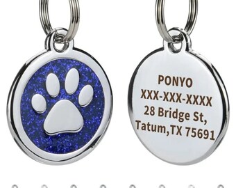 Pet ID Tags Free Engraving Pet Anti-lost Collar Pendant Personalized Puppy Name Tag Cat Paw Decoration Customized Product