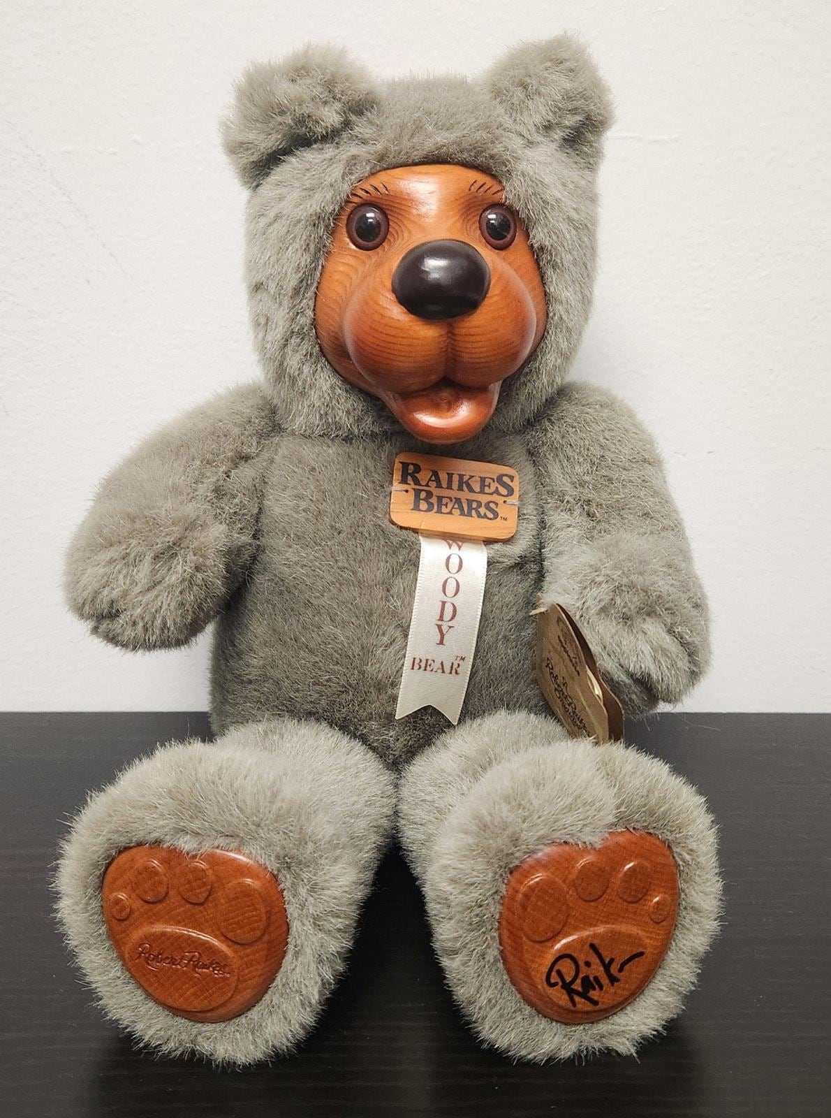 ロバート レイクス テディベア ウッディ ベア 1985 ビンテージ 木製