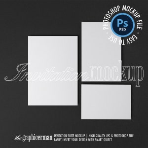 Wedding Invitation Suite Mock up, Thank You Card Mockup, Invitation Mockup, Smart Object, Minimal Styled Stock, RSVP Card Mockup, PSD Mockup
