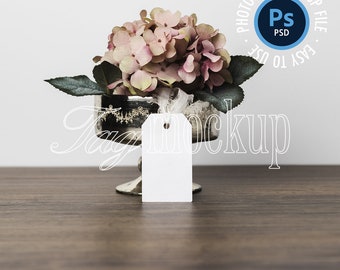 Maqueta de etiqueta de regalo del Día de San Valentín, Maqueta de etiqueta 2x3.5, Maqueta de etiqueta PSD, Maqueta de papelería, Objeto inteligente, Stock de estilo minimalista, Etiqueta de agradecimiento