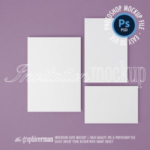 Wedding Invitation Suite Mock up, Thank You Card Mockup, Invitation Mockup, Smart Object, Minimal Styled Stock, RSVP Card Mockup, PSD Mockup