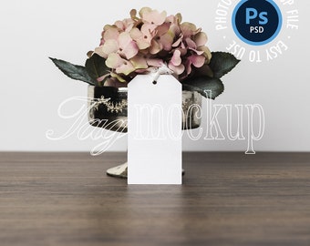Maqueta de etiqueta de regalo del Día de San Valentín, Maqueta de etiqueta 2.3x4.75, Maqueta de etiqueta PSD, Maqueta de papelería, Objeto inteligente, Stock de estilo minimalista, Etiqueta de agradecimiento