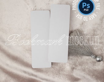 Maqueta de 2 marcadores, Maqueta de marcador de 2x6 pulgadas, Maqueta de tarjeta rosa, Objeto inteligente, Stock de estilo mínimo, Maqueta de papelería, Maqueta de marcador en blanco