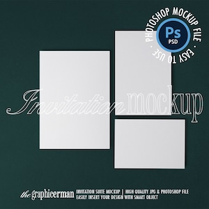Wedding Invitation Suite Mock up, Thank You Card Mockup, Invitation Mockup, Smart Object, Minimal Styled Stock, RSVP Card Mockup, PSD Mockup