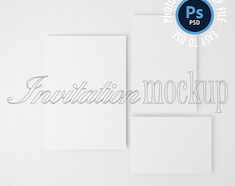 Maqueta de invitación de boda: Objeto inteligente PSD minimalista