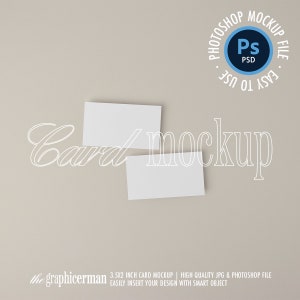 Wizytówka Mockup, Wizytówka Mockup 3,5 x 2 cale, Obiekt inteligentny, Minimalistyczny stylizowany papier, Pusty szablon wizytówki, Logo Mockup Beżowe tło