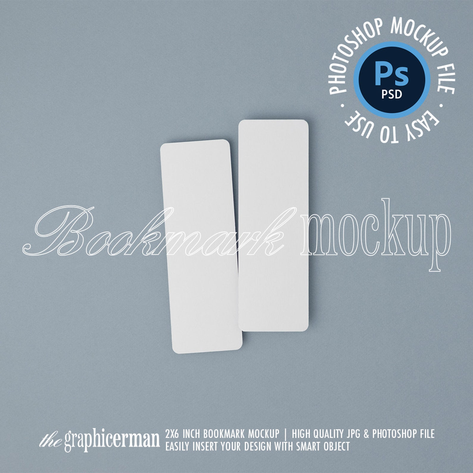 Bookmark Mockup Bundle: 2x6 Inch, Minimalist Stationery (PSD) - Etsy