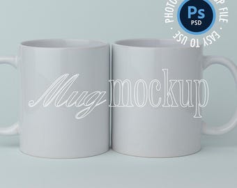 Tassen-Modell, 11 Unzen Kaffeetassen-Modell, Paartassen-Modell, gemütlicher Becher, PSD-Smart-Objekt, modernes Tassenmodell, minimaler Styled Stock, Keramiktasse,