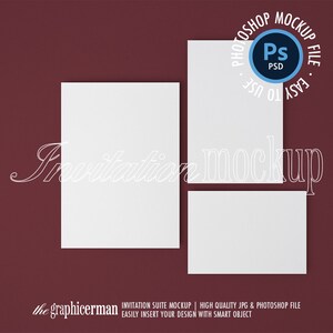 Wedding Invitation Suite Mock up, Thank You Card Mockup, Invitation Mockup, Smart Object, Minimal Styled Stock, RSVP Card Mockup, PSD Mockup