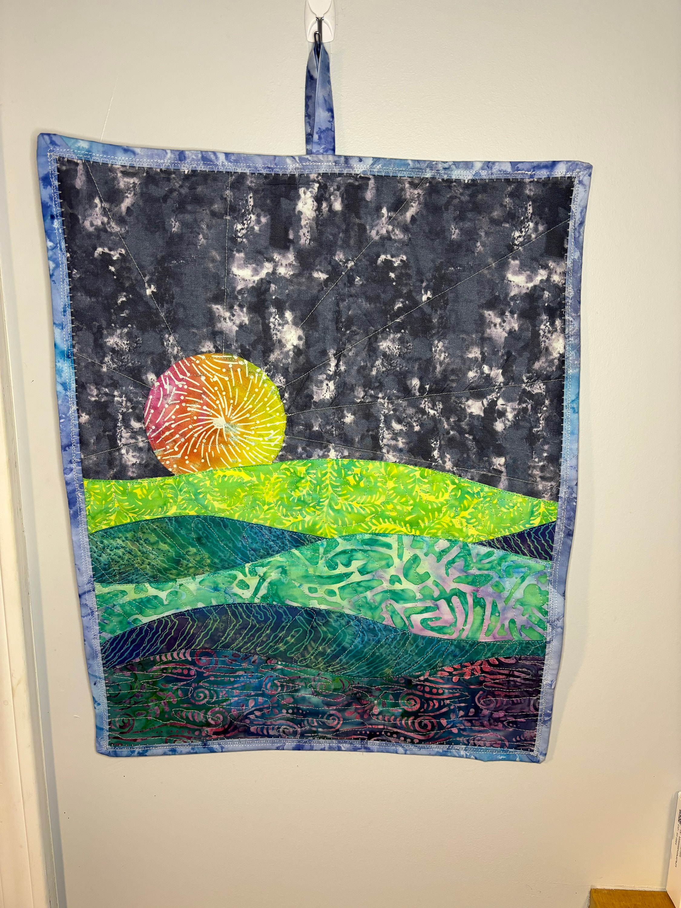 Sunset Wall Decor Art Quilt Wall Hang Decor Sunset Art Quilt Decor for ...