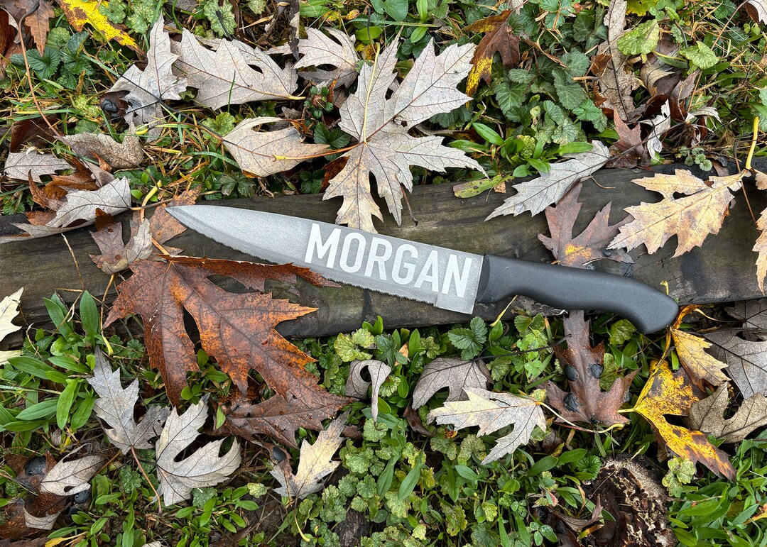 Etched Knife Custom Knife Etching Etched Name on Knife Etsy