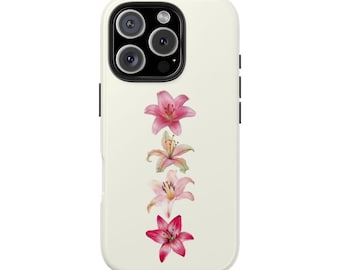 Tiger Lily Phone Case Trendy Cool Girl Phone Case Cute Flower Summer Phone Case for iPhone 15 14 13 12 11 Pro Max Samsung