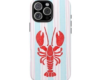 Cute Lobster Phone Case Trendy Summer Beach Phone Case for iPhone 16 15 14 13 12 11 Pro Max