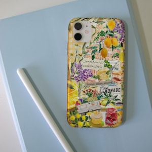 Italian Summer Phone Case Fruity Lemon Collage Phone Case | European Summer Phone Case for IPhone 15 14 13 12 11 Pro Max