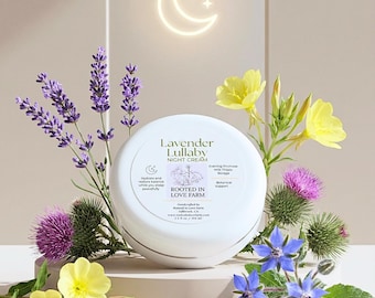 Lavender Lullaby Night Cream: Organic Evening Primrose, Borage Seed & Milk Thistle Seed Oils
