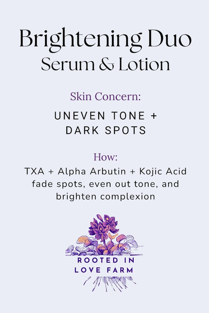 Brightening Skincare Set: Vegan Serum and Lotion | No Harsh Ingredients | Clean Skincare image 11