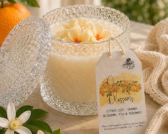 Orange Blossoms Candle | Fresh Citrus Luxury Candle
