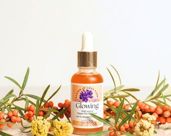 Organic Glowing Face Serum: Sea Buckthorn & Rosehip, Anti-Aging, Deep Hydration