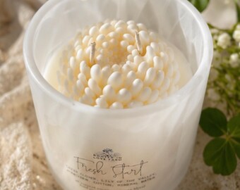 Fresh Start Candle: Green Clover, Cotton & Mineral Water Scent