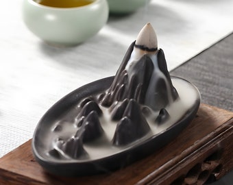 Ceramic Yunhai Backflow Incense Holder: Aromatherapy Meditation Burner