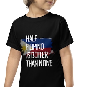 Half Filipino Toddler Short Sleeve Shirt, Mixed, Biracial Kid