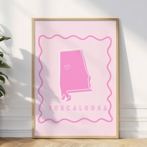 Set of 30 Tuscaloosa Alabama Coquette Floral Wall Art Designs, Love Shack Inspired University Alabama College Room Decor, Preppy Pink Decor