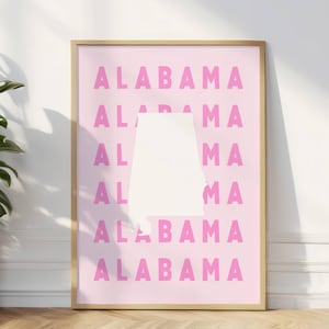 Set of 30 University of Alabama Dorm Wall Art Pink Digital Prints Bama Girls Aesthetic Dorm Decor Instant Download Pink Roll Tide Dorm Decor