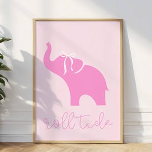 Set of 30 University of Alabama Dorm Wall Art Pink Digital Prints Bama Girls Aesthetic Dorm Decor Instant Download Pink Roll Tide Dorm Decor